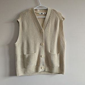 Uniqlo Knit Button Up Sweater Vest